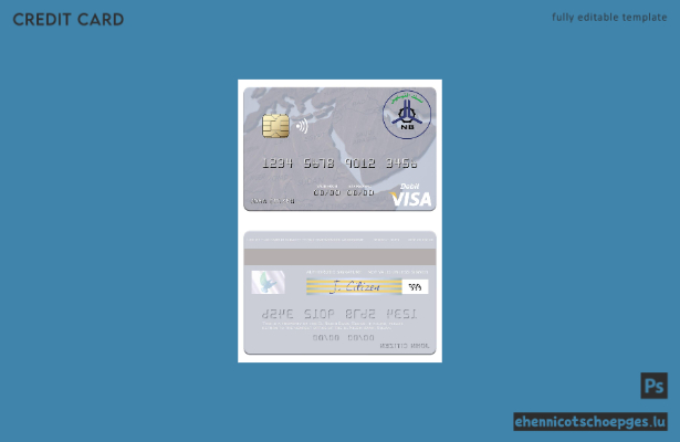 Beispielvorschau für eine Visa-Debitkarte der Sudan El Nilein Bank
